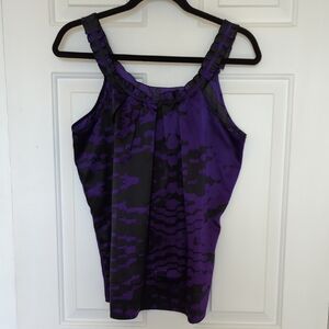 Banana Republic Purple and Black Women's Tank Top